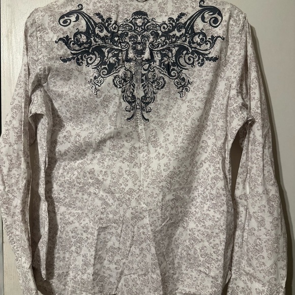 Roper Black and White Casual Button Down Shirt with Embroidery - Picture 7 of 7